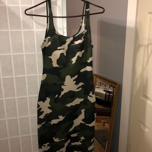 Zara camo bodycon dress.